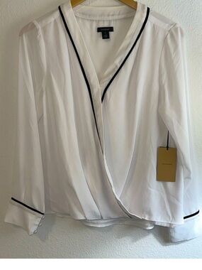 Halogen® Wrap Front Blouse
